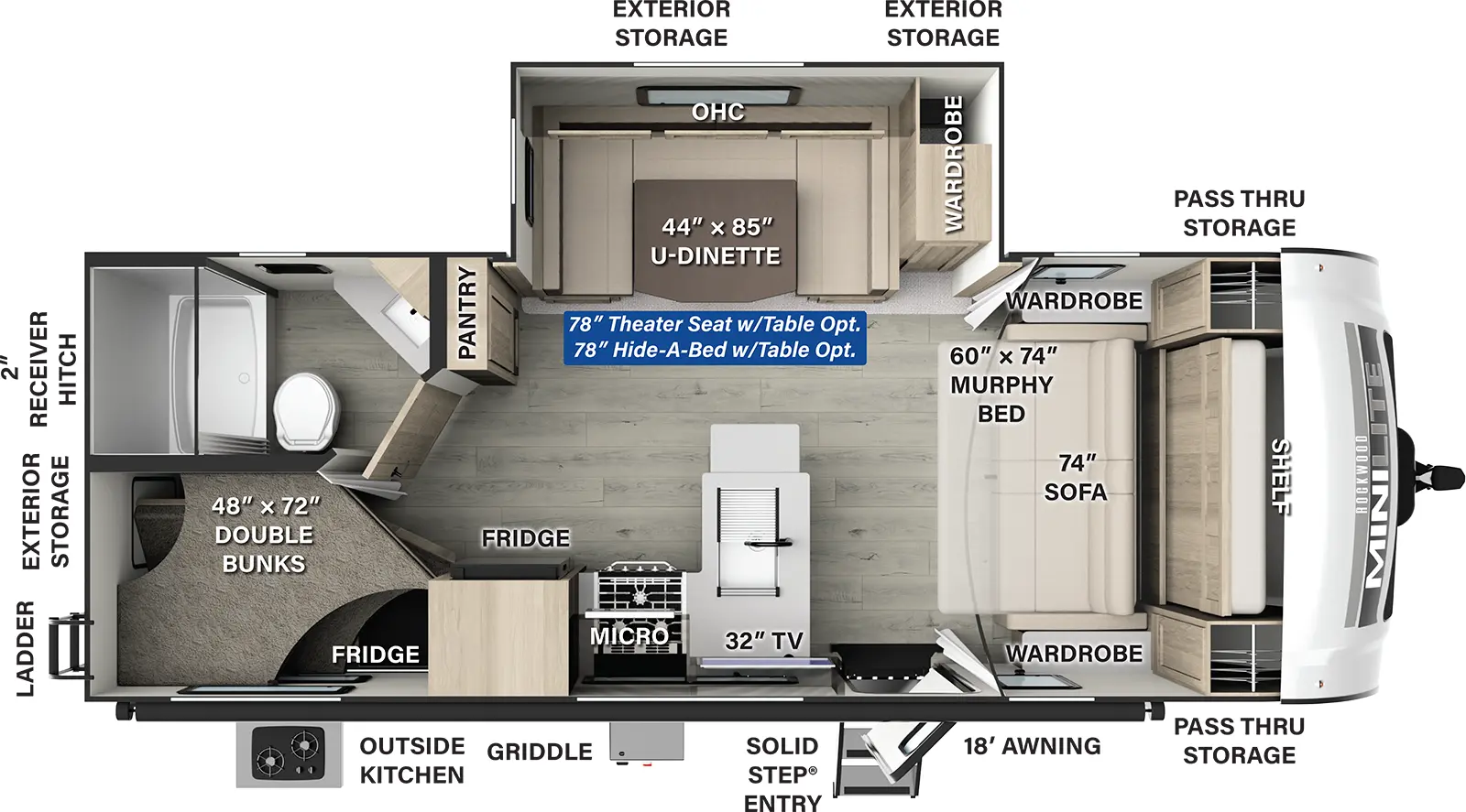 Rockwood Mini Lite 2509S Floorplan